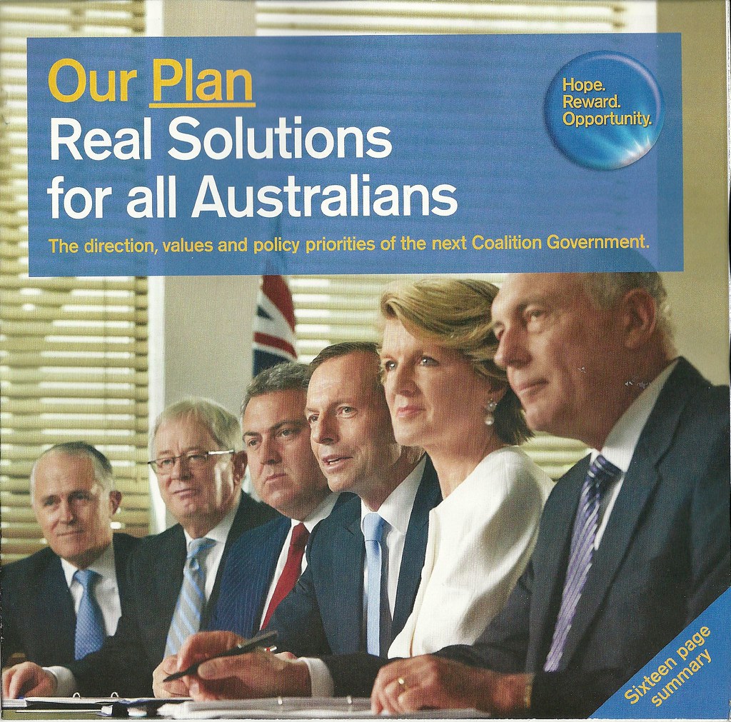 Liberal Party Booklet 'Our Plan Real Solutions for Aus… Flickr