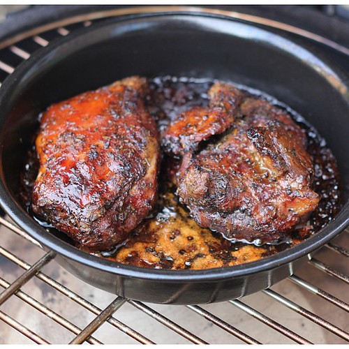 Slow cooked Lamb shoulder Cooked on the Big Green Egg. Bal… Flickr