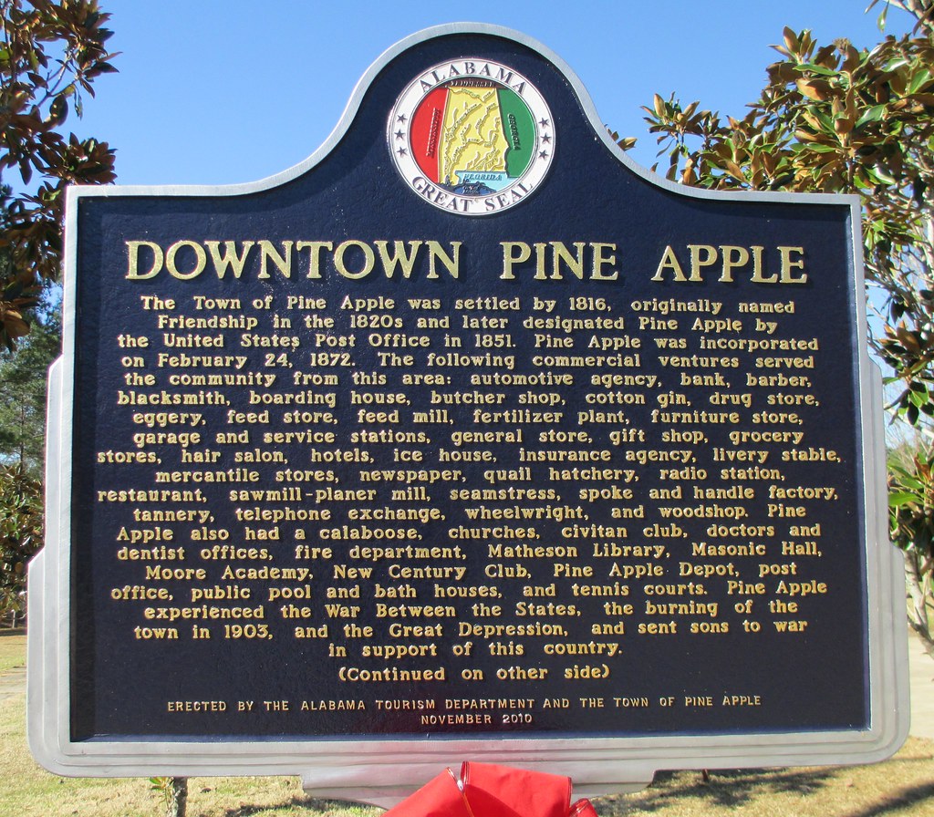 Downtown Pine Apple Marker (Pine Apple, Alabama) Pine Appl… Flickr