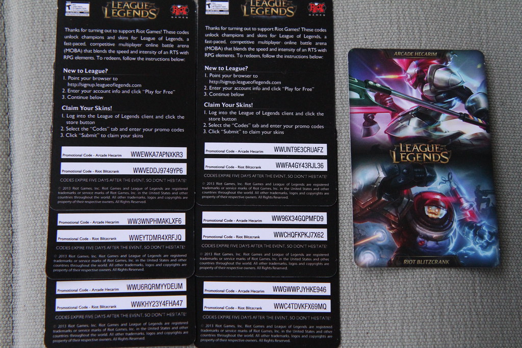 ***ALL REDEEMED***NO MORE** Free League of Legends codes f… Flickr