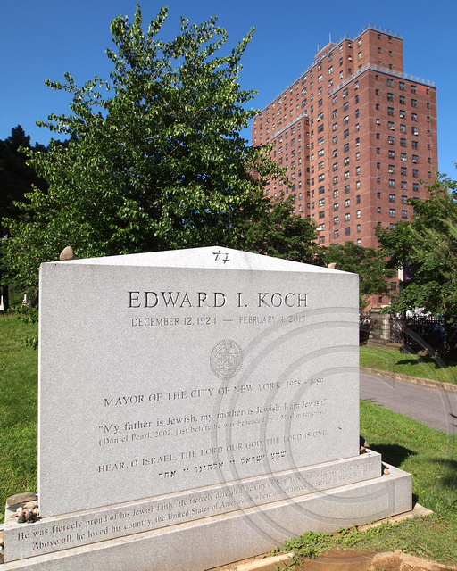 Mayor Edward I. Koch Headstone, Trinity Church Cemetery, New York City