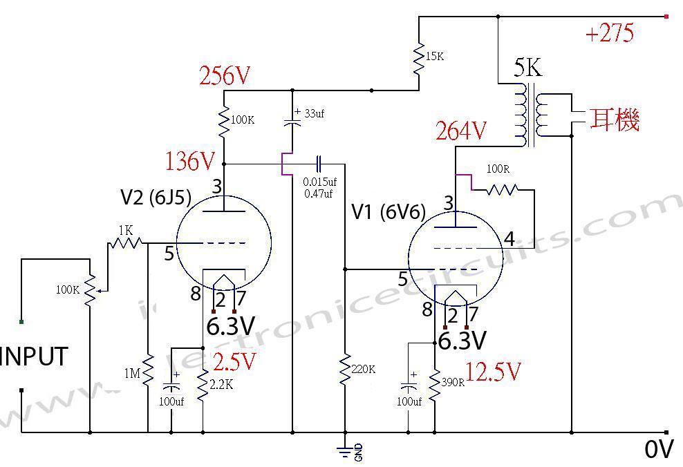 6V6-6J5-Class-A-Valve-Vacuum-Tube-Amplifier-Circuit-diagra… | Flickr