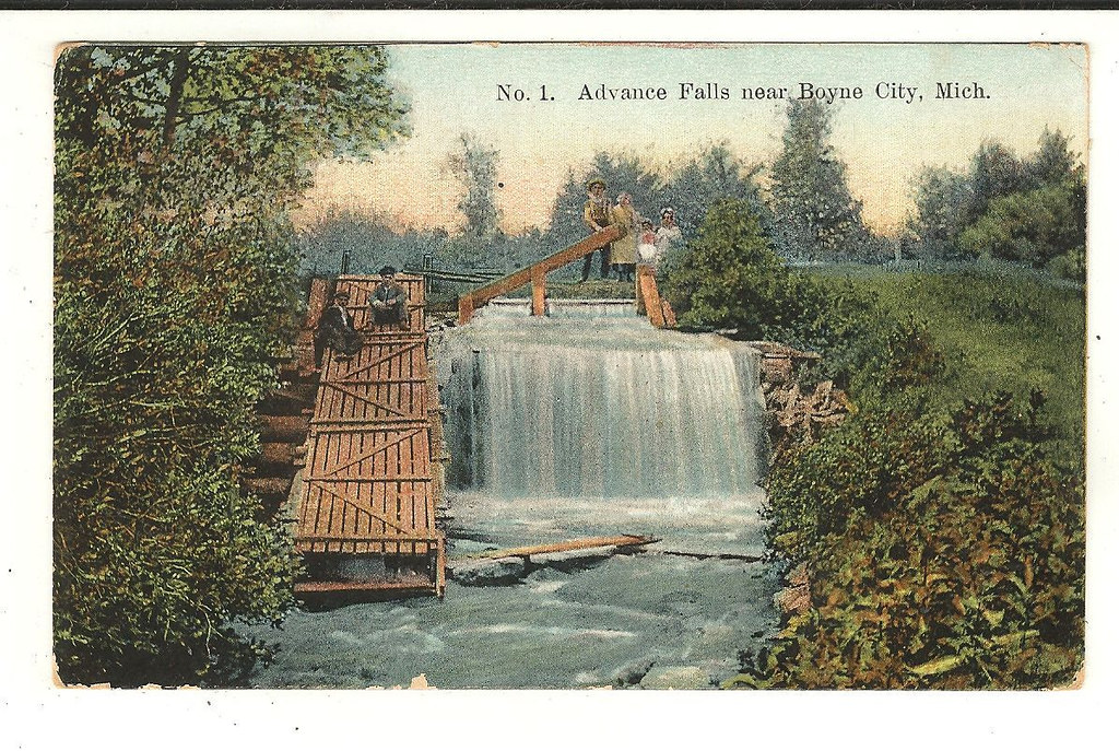 Advance Falls near Boyne City, Michigan postmarked 1908… Flickr