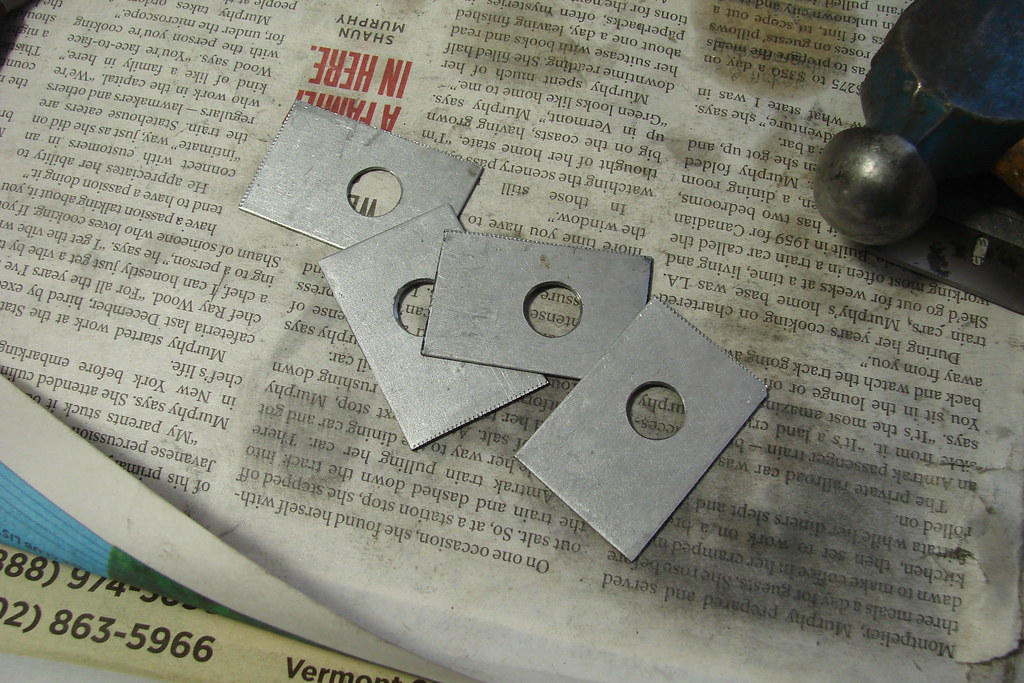 Rocker pedestal shims each is about 0.030" thick. No hole … Flickr