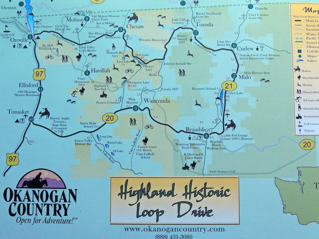 Republic, WA Map of the Highland Historic Loop Drive. Don'… Flickr