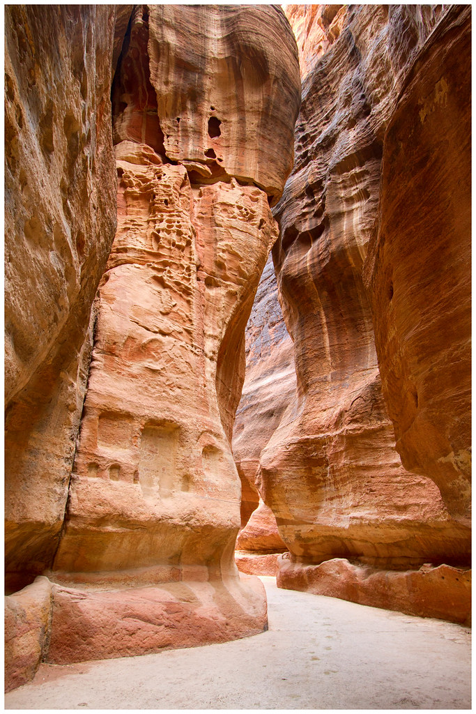 Petra Jordan As in antiquity, the Siq, meaning … Flickr