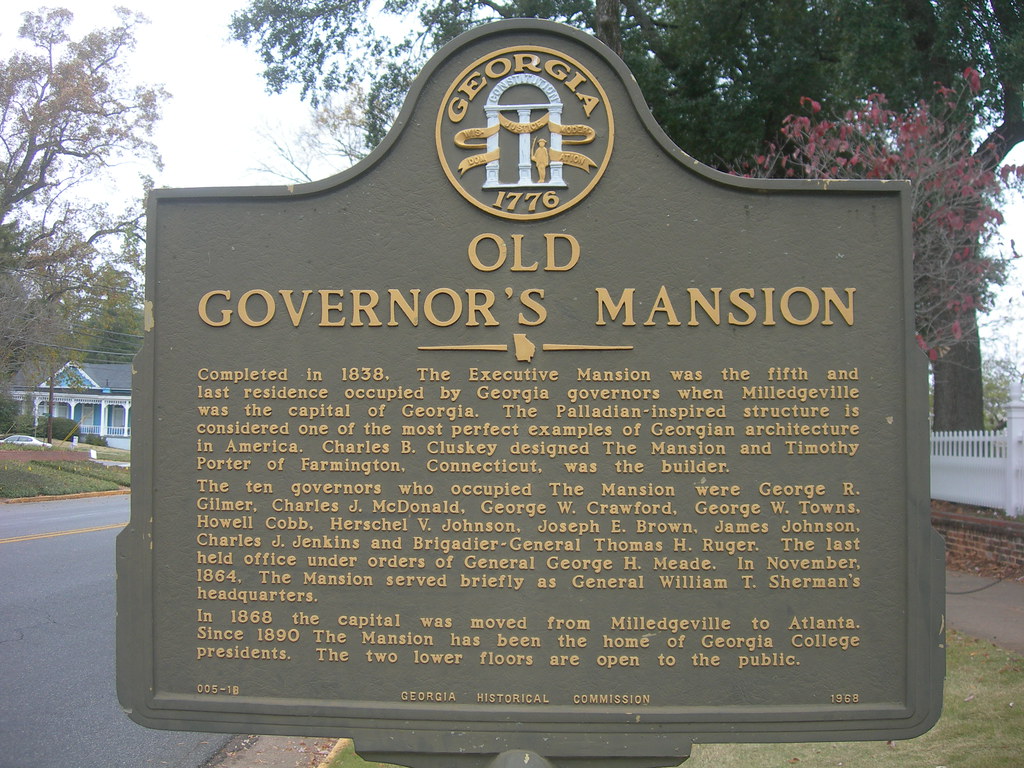 Old Governor's Mansion Marker Milledgeville, Flickr