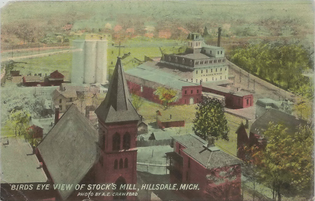 SW Hillsdale MI 1913 FW Stock & Sons Grain Mill on the St … Flickr