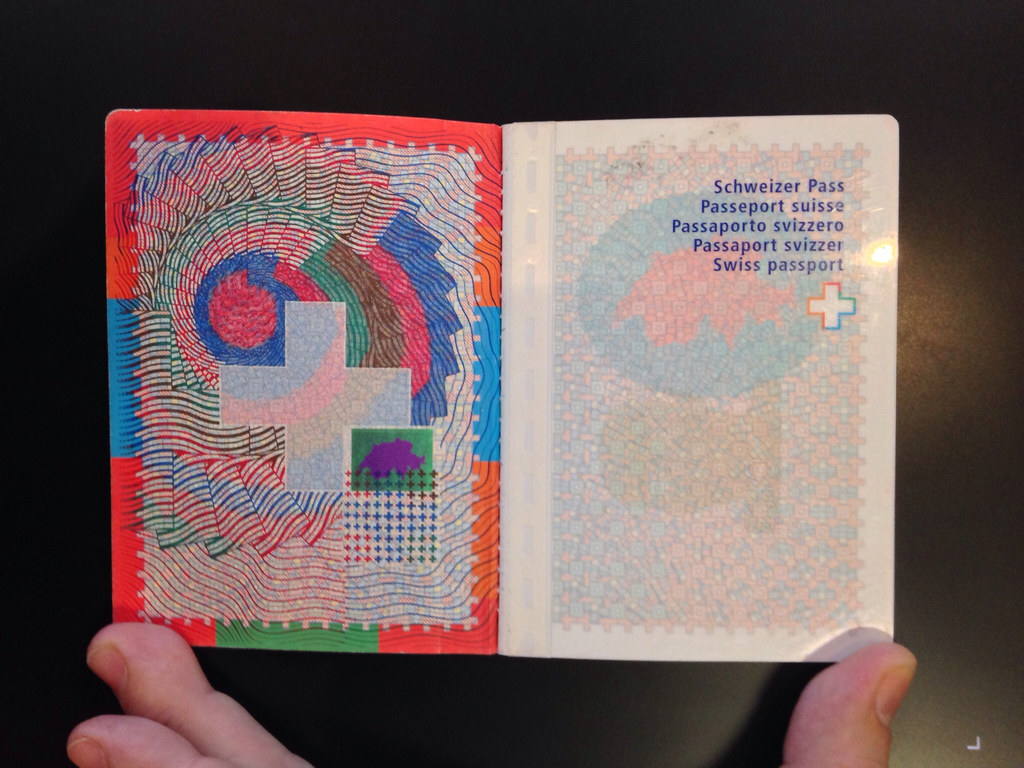 The Swiss passport is beautiful. Eli Carrico Flickr