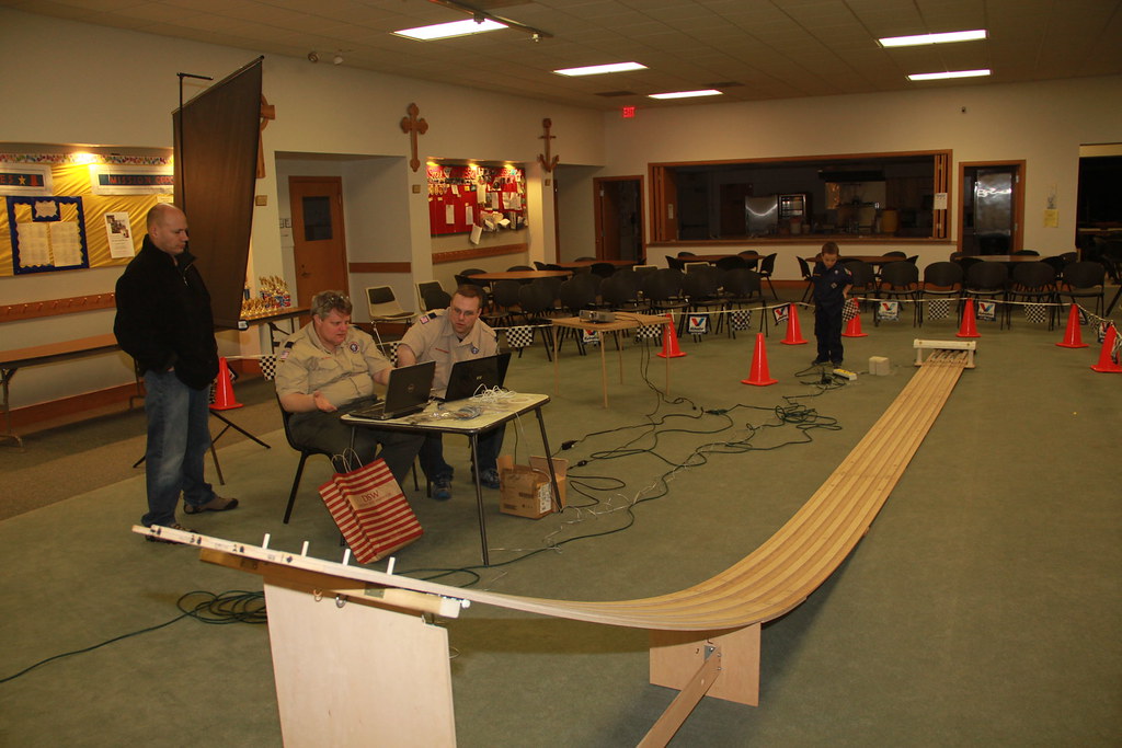 Pinewood Derby Setup at OSUMC Flickr