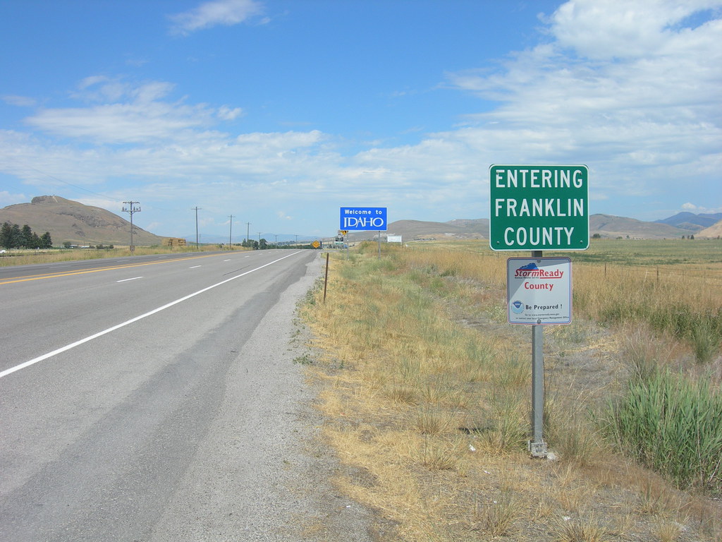 Franklin County Line US Hwy 91 at Franklin, Idaho The coun… Flickr