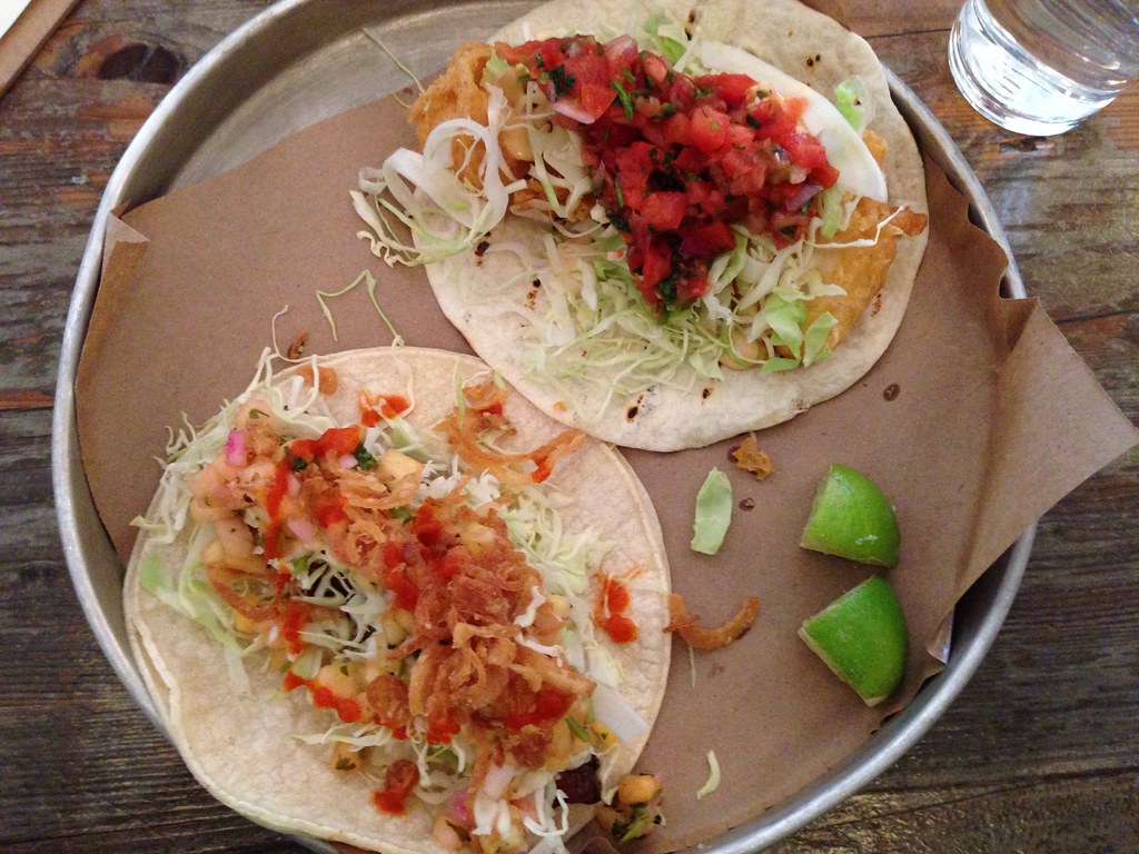Fish and pork jowl tacos At Tacofino in Vancouver, BC Flickr
