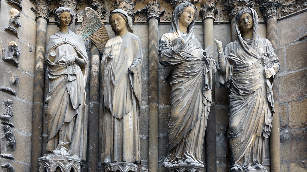 Reims Cathedral Annunciation And Visitation