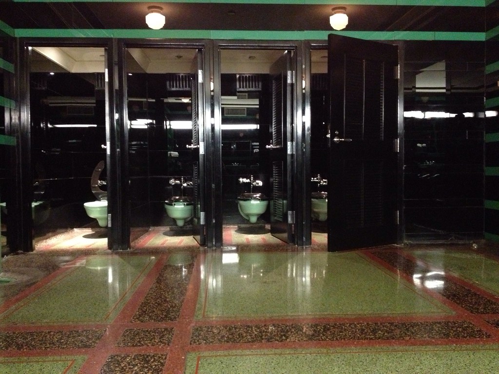 Hermitage Hotel, men's bathroom An art deco gem! Jen Leonard Flickr