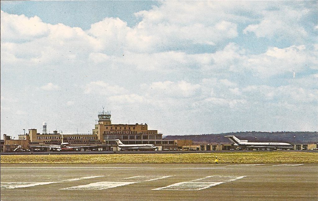 Bradley International Airport (BDL) postcard 1970's Flickr
