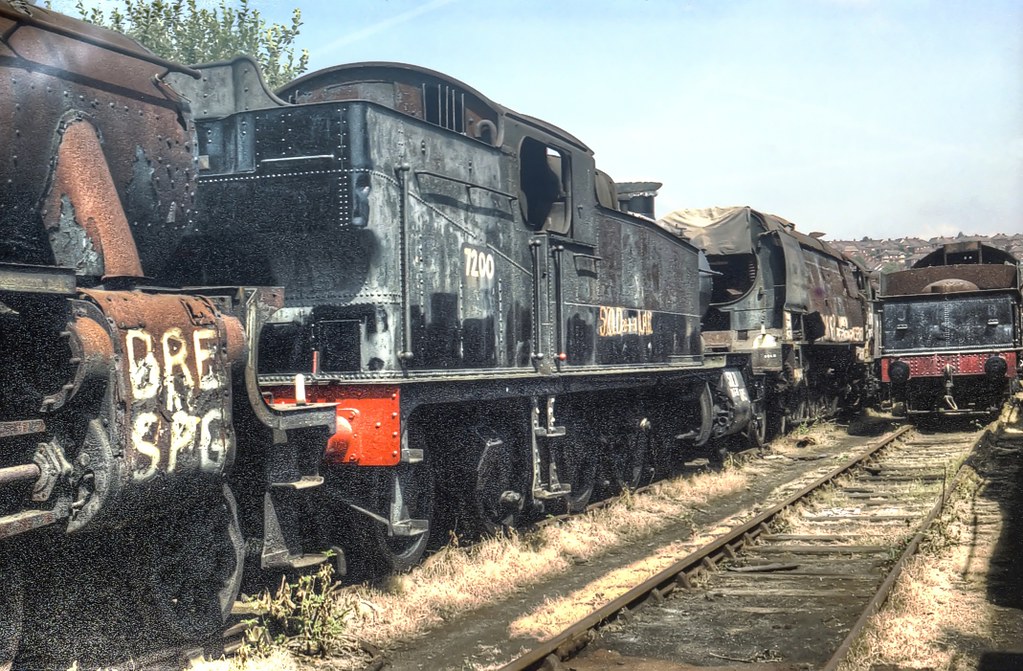 GWR 7200 at Barry Woodham's Scrapyard Barry Island circa 1… Flickr