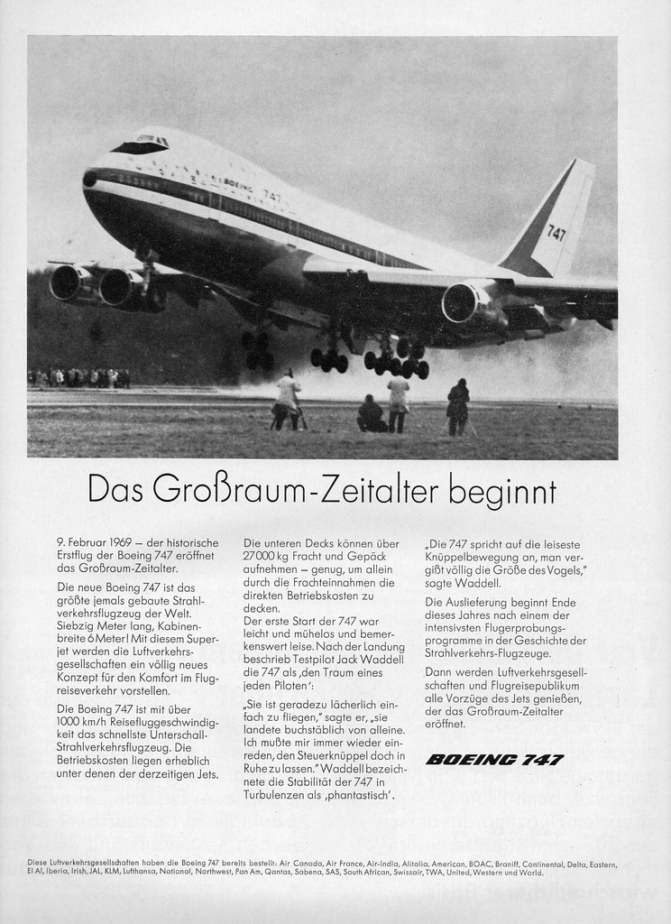 Boeing 747 RA001 April 1969, German Flug Revue Advertiseme… Flickr