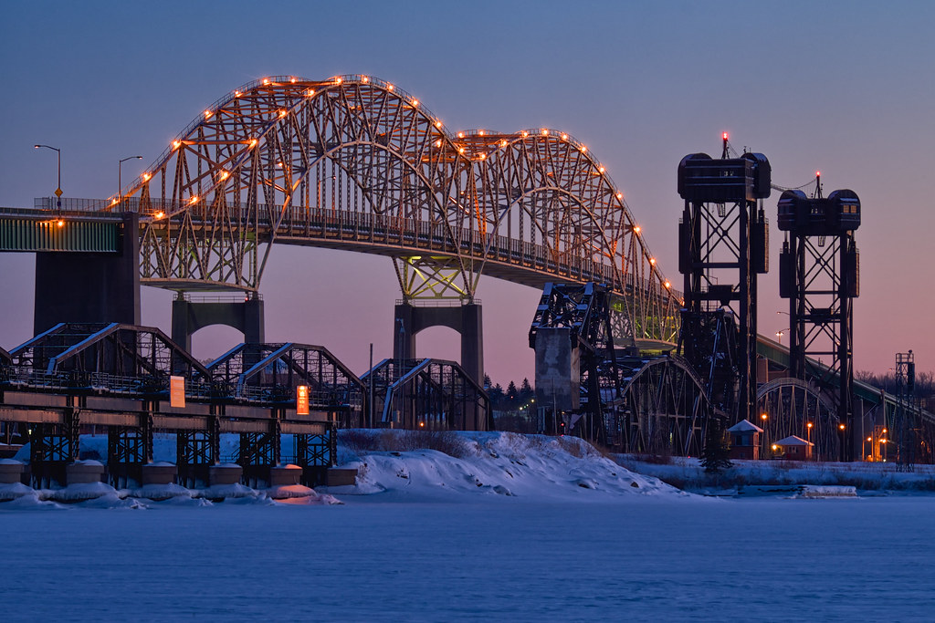 bridges across the st. marys river, sault ste. marie, mich… Flickr