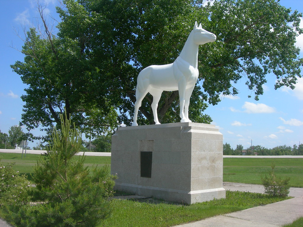 The White Horse Monument St Francois Xavier, Manitoba Erec… Flickr