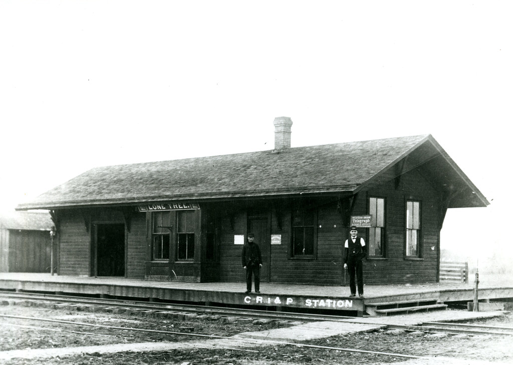 Railroads Depots Lone Tree, Iowa Two men on Chicago, R… Flickr