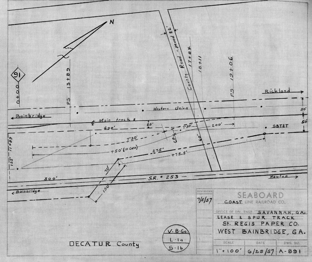 West Bainbridge 1957 A891 West Baibridge GA map Seaboard … Flickr