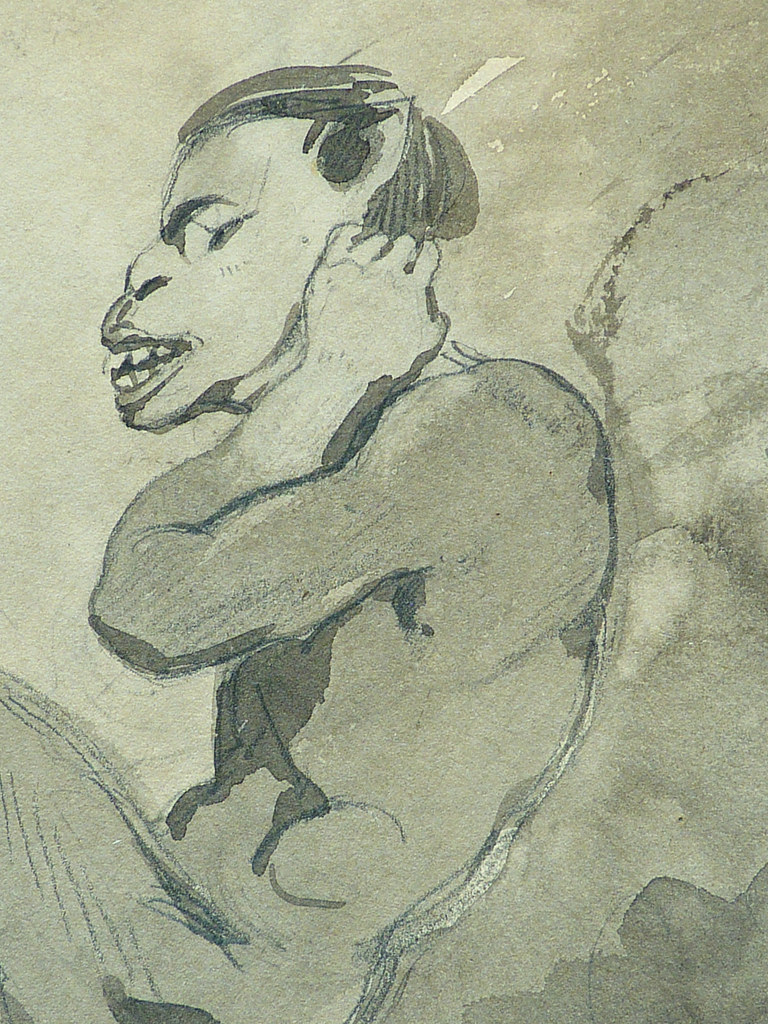 DELACROIX Eugène Figure à Tête monstrueuse et Oiseau aux… Flickr