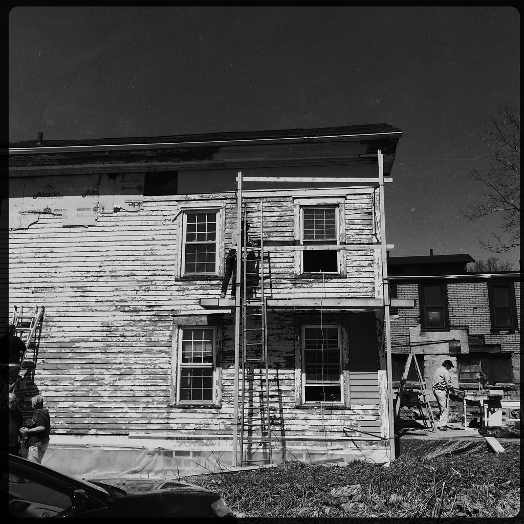 They're out working on the WellsSherman house today Flickr