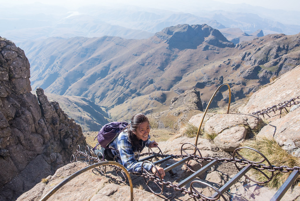 Famous chain ladder hike of Drakensberg Justin Knott Flickr
