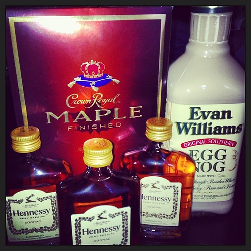 Crown Royal Maple, Evan Williams Egg Nog and Hennessy cro… Flickr