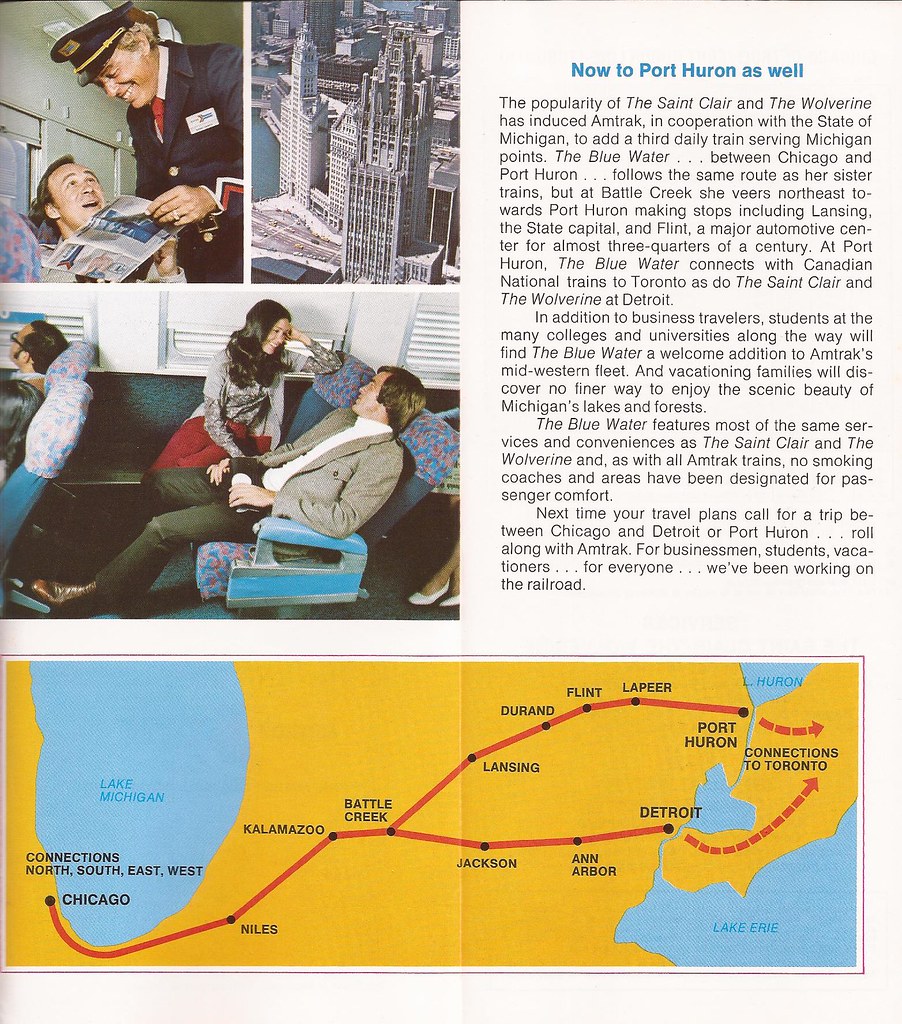 Amtrak Saint Clair/Wolverine/Blue Water timetable/brochure… Flickr