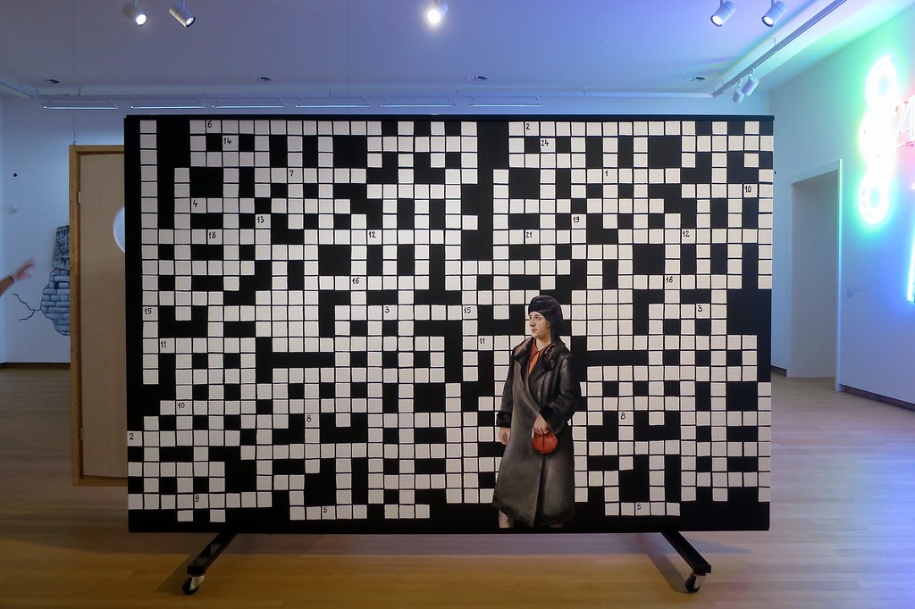 Paulina Olowska 'Crossword Puzzle With Lady In Black Coat'… Flickr