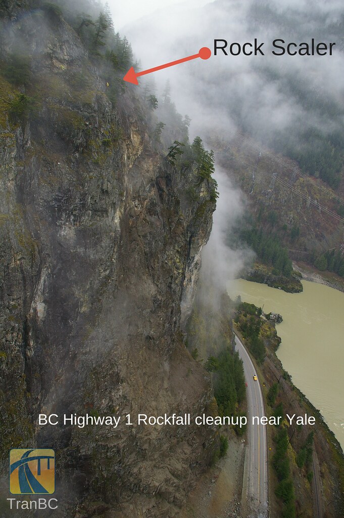 Rock scaling near Yale Crews perform rock scaling near Yal… Flickr
