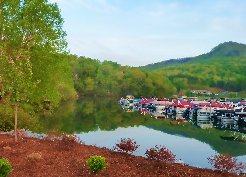 Resting Boats on Lake Lure steven youngblood Flickr