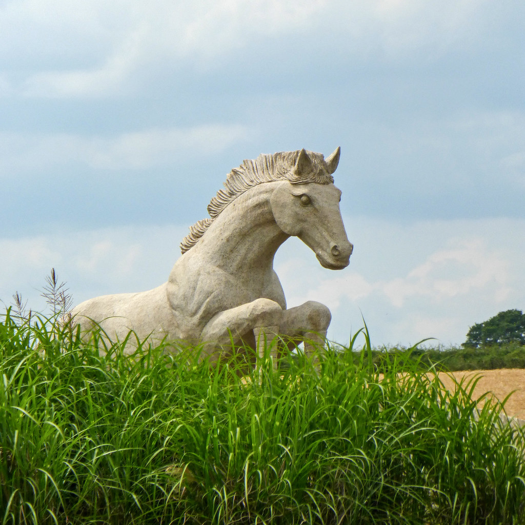 Leaping Horse sculpture, A58/A168 roundabout, Wetherby Flickr