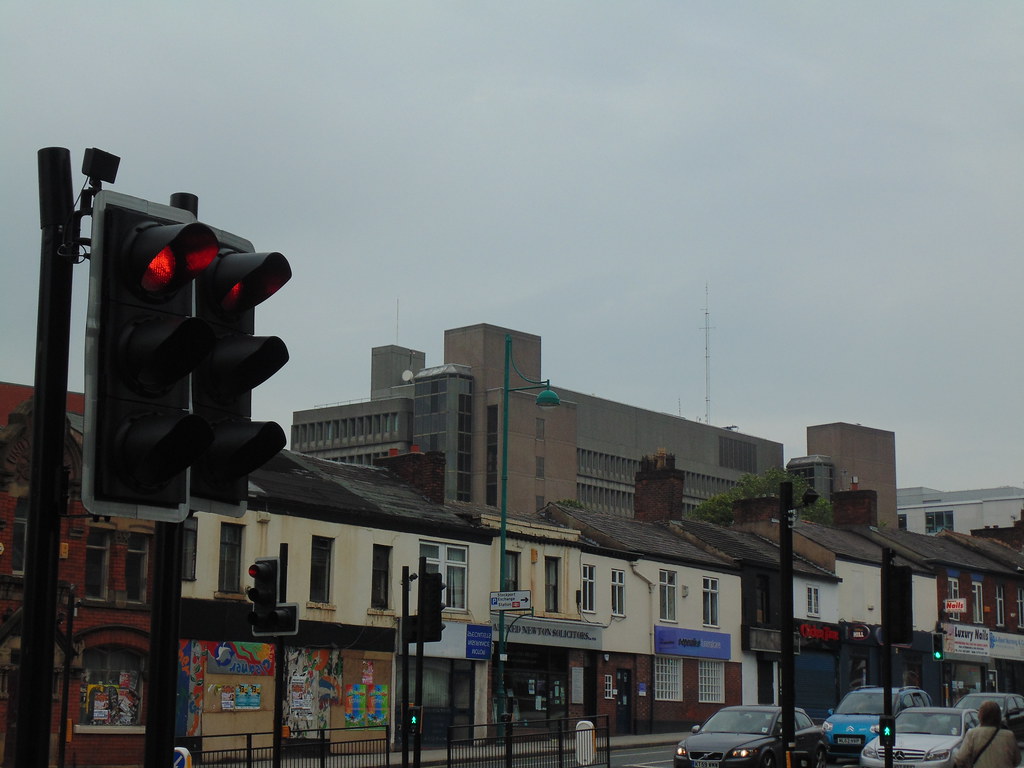 Wellington Road South, Stockport The grey 1960s brutalist … Flickr