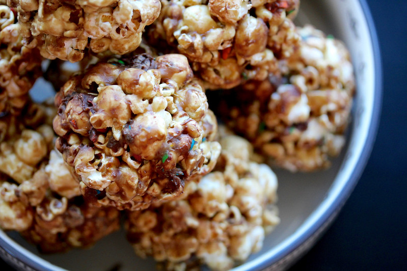 Baked Sunday Mornings Caramel Candy Popcorn Balls Stellina Sweets