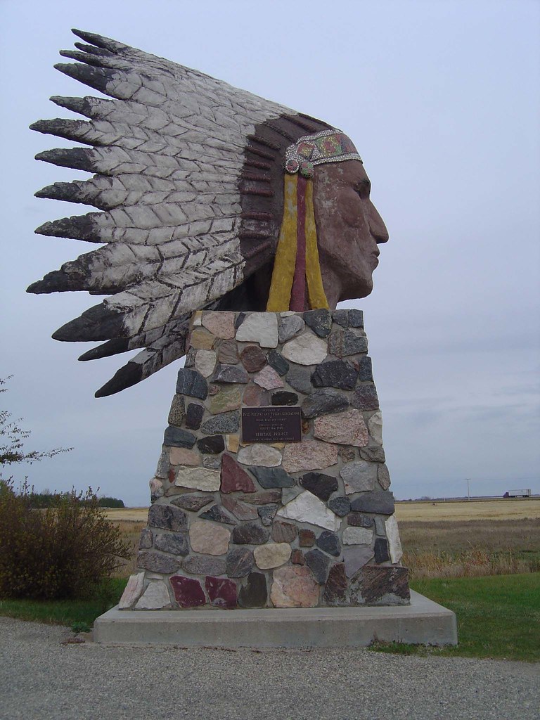 The Indian Head Giant Indian head in Indian Head, Sask. Ca
