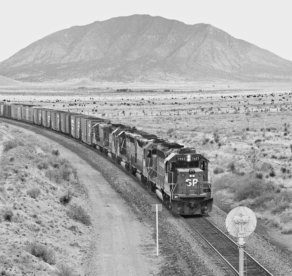 SP, Tularosa, New Mexico, 1987 Southbound Southern Pacific… Flickr