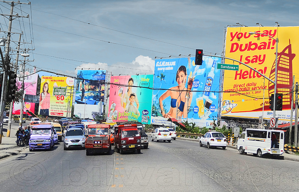 Philippines. Davao city, billboard ads at Douglas MacArthu… Flickr