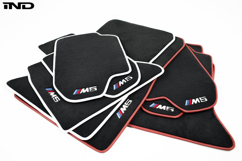 F10 M5 Floor Mats with sakhir orange and white piping Flickr