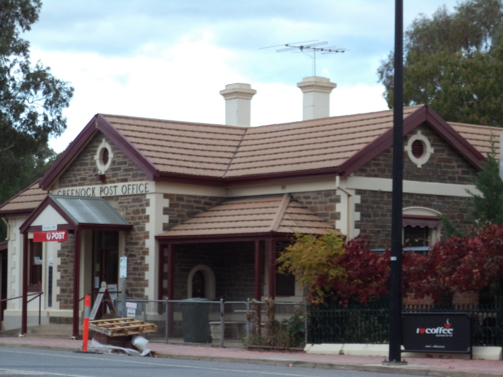 Greenock Post Office in blue stone. This Post Office opene… Flickr