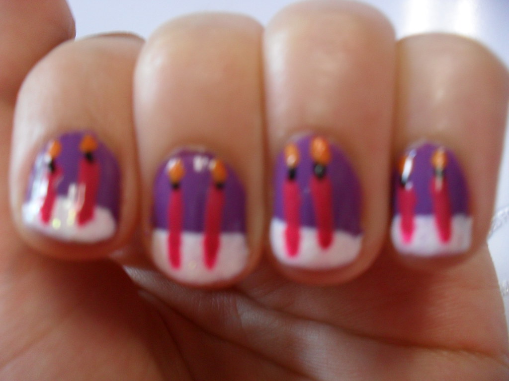 Birthday Candles 2013 Nail Art Illustrated nail tutorial o… Flickr
