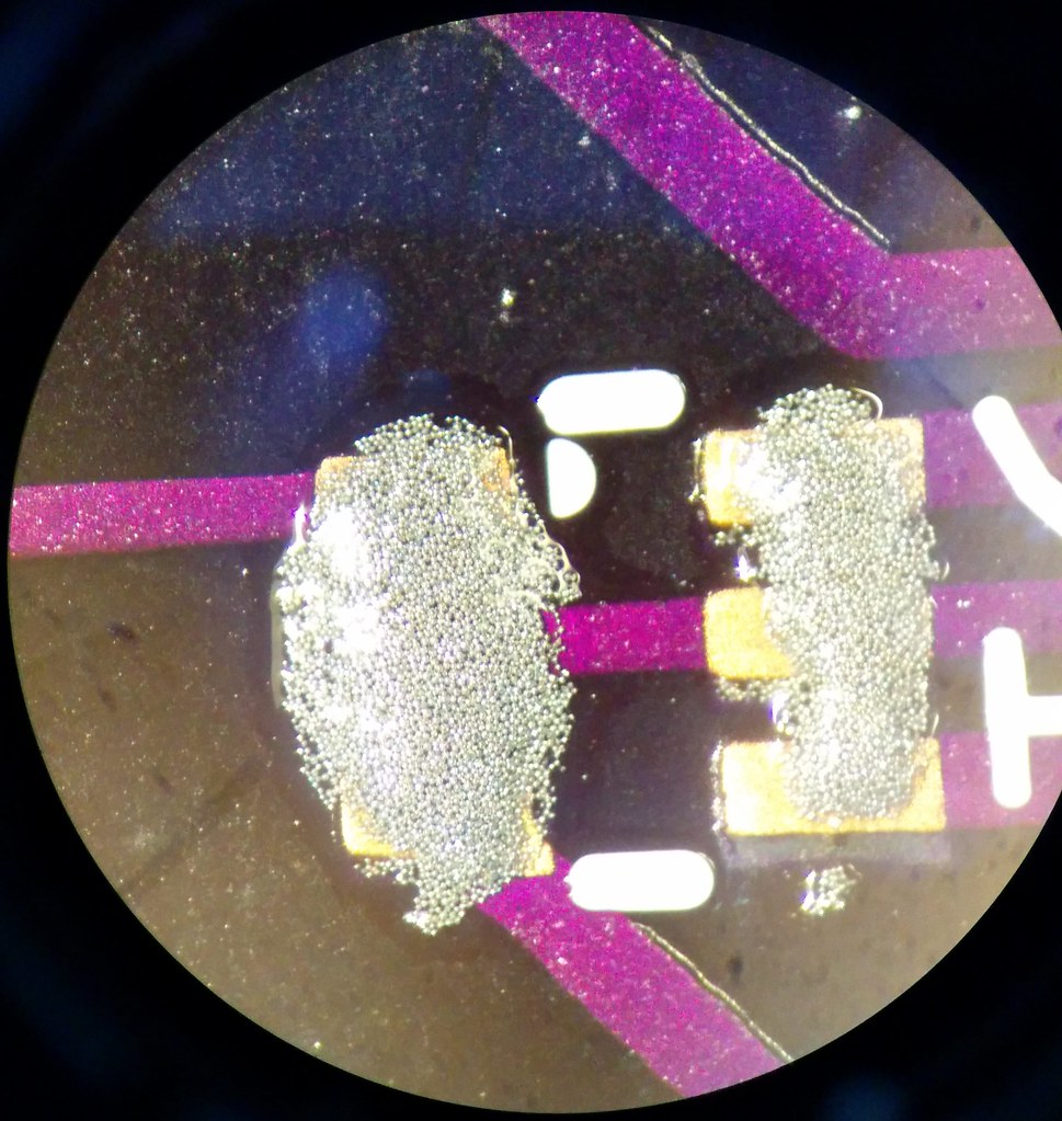 Solder paste under the microscope Trammell Hudson Flickr