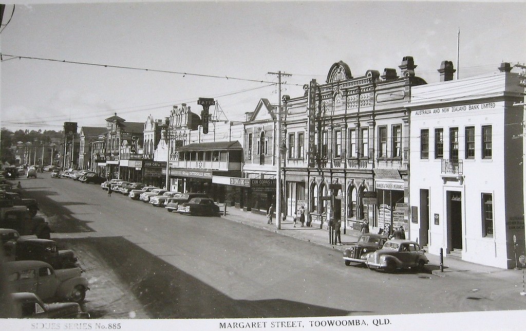 Margaret Street, Toowoomba, Qld circa 1950s Aussiemobs Flickr