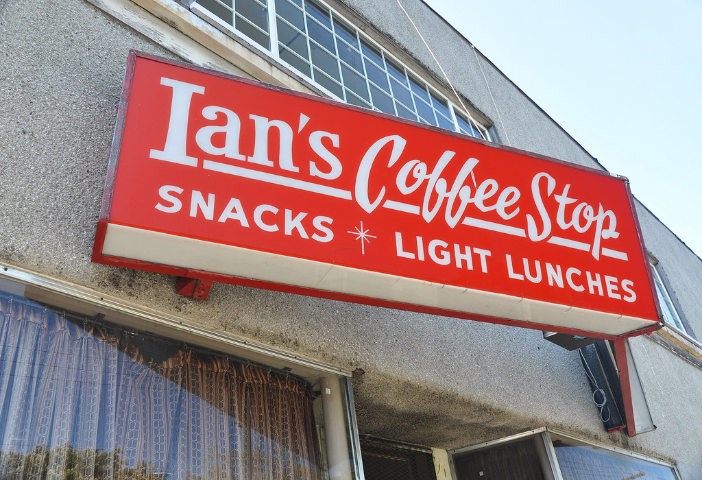 Ian's Coffee Stop sign Richmond Road, Victoria BC Flickr