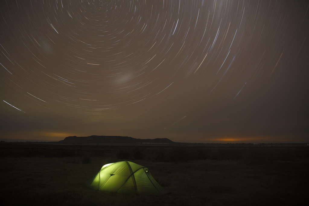 Tent and Star Trails Mitre Lake. Victoria. Ed Dunens Flickr