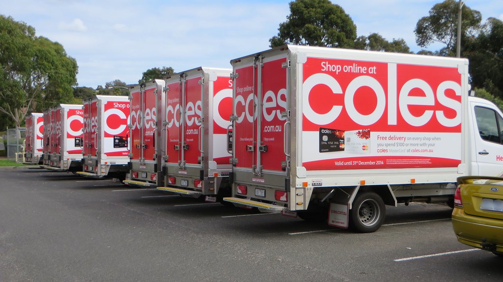 Coles Supermarket Home Delivery Vans A fleet of Coles supe… Flickr