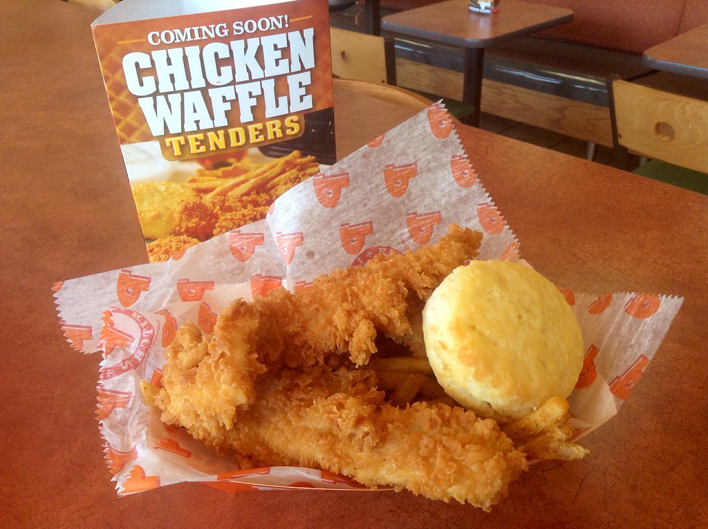 Popeye's "Chicken Waffle" Tenders Waffle batter different … Flickr