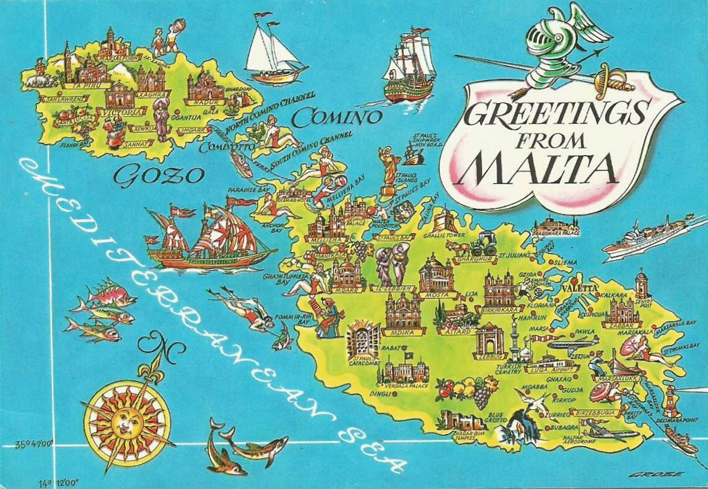Malta map card Malta es un archipiélago del Mediterráneo c… Flickr