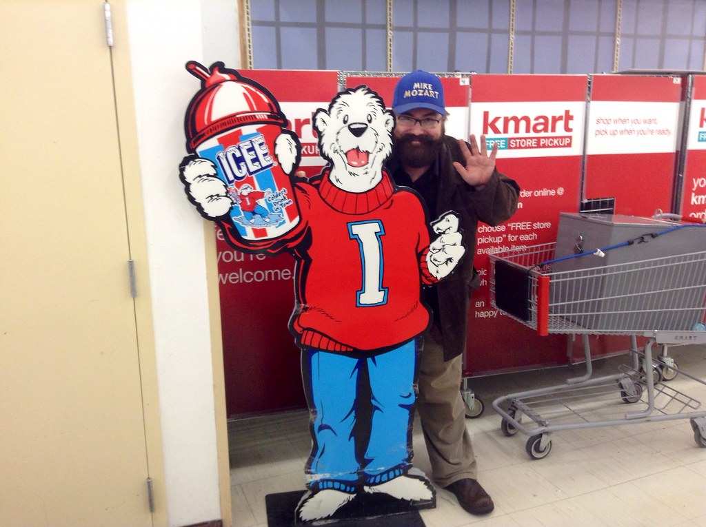 ICEE bear frozen slush drink bear cutout standee at KMart … Flickr